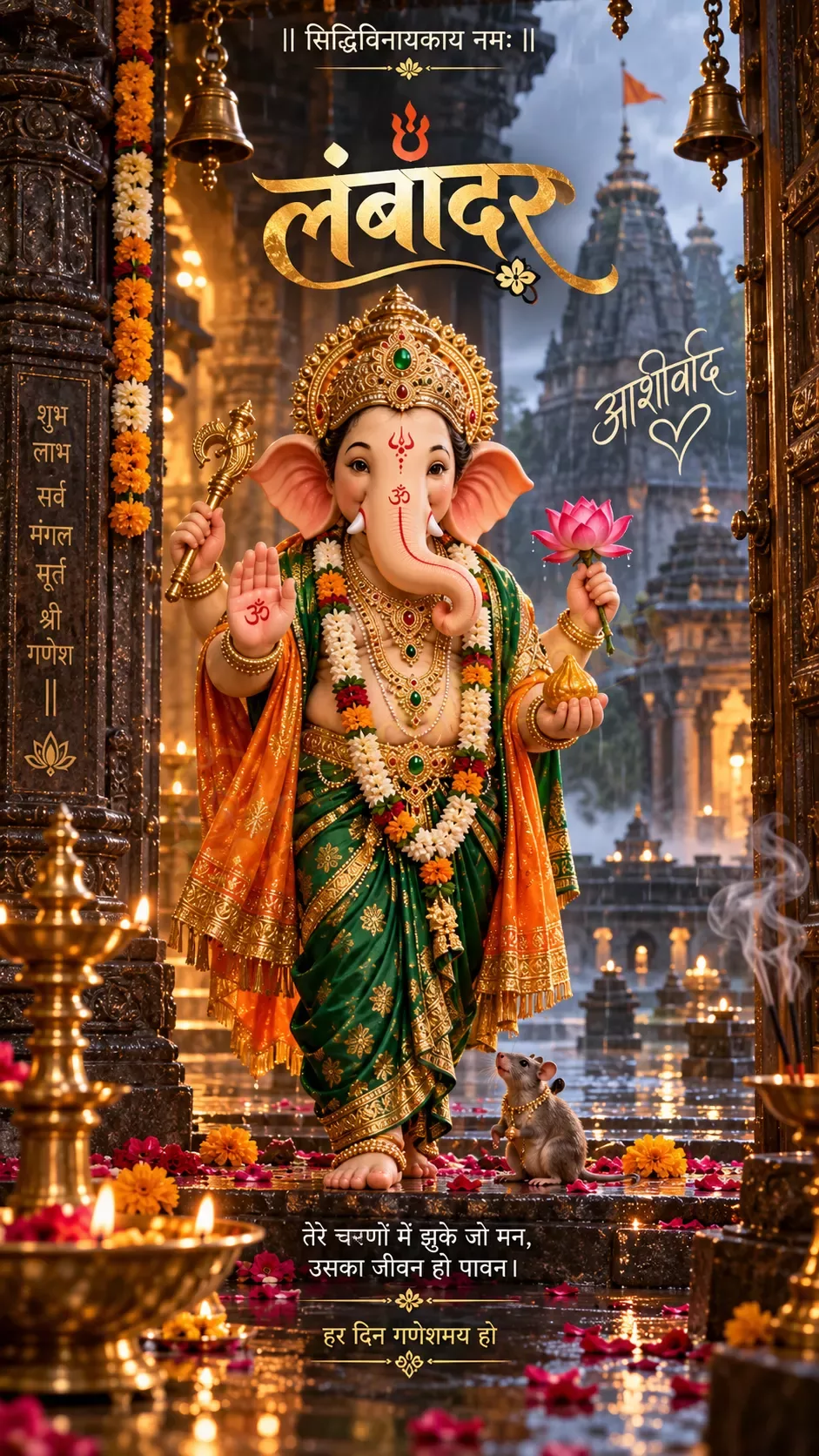 🐀 गणेश जी भक्ति स्टेटस